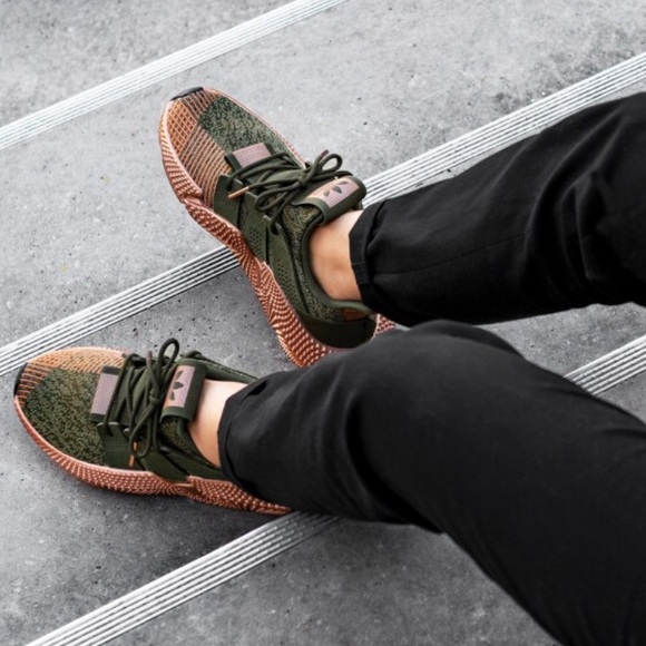 adidas originals prophere sneakers in khaki and copper